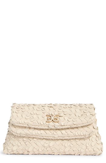 Sam Edelman Bianka Woven Leather East/west Clutch In White