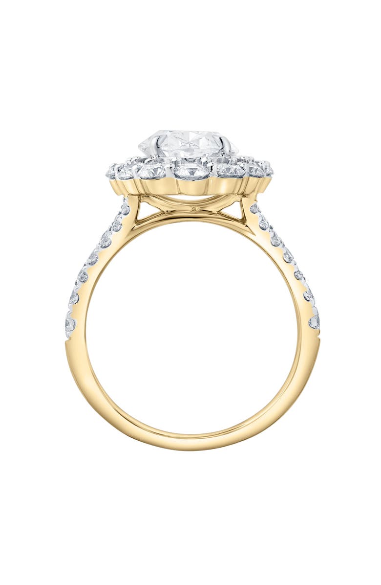 LuvMyJewelry Sabina 14K Yellow Gold Oval Lab Grown Diamond Halo Engagement Ring - 4.7 Ct, Alternate, color, 14K Yellow Gold
