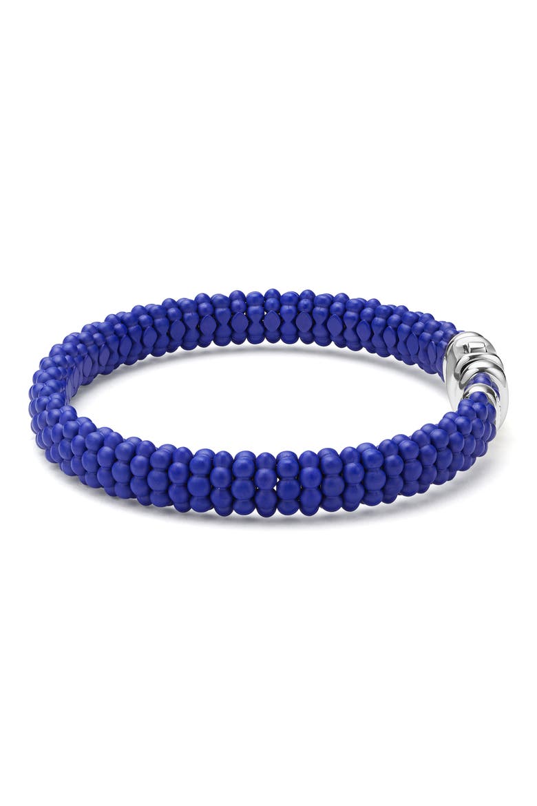 Men's Anthem Ceramic Caviar Beaded Bracelet, Alternate, color, SILVER BLUE