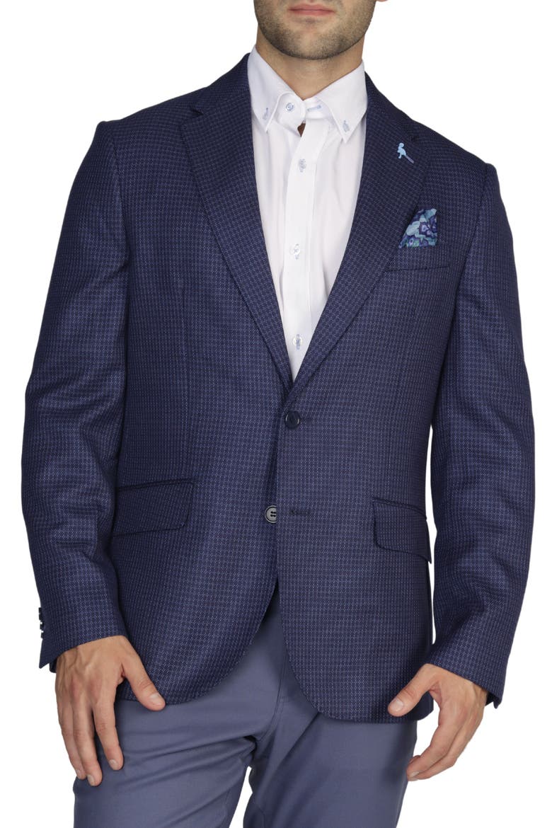 Textured Nailshead Sportcoat, Main, color, NAVY