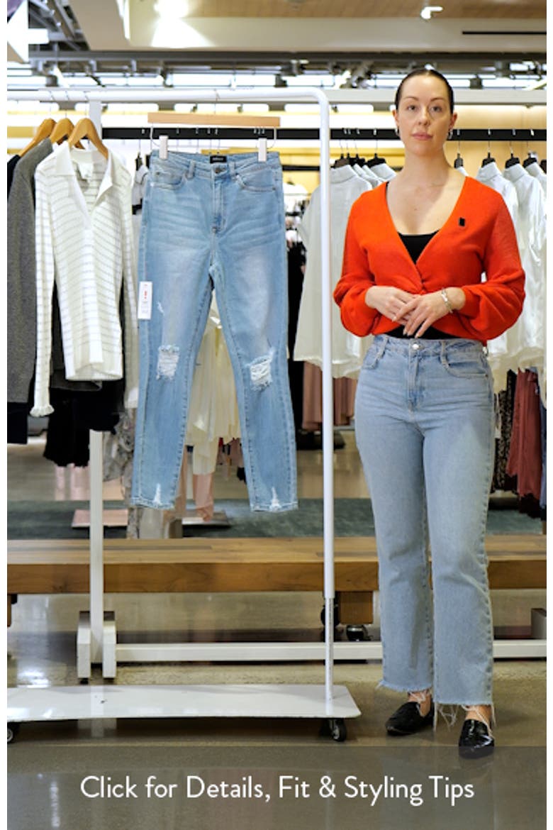 Khloe Ripped High Waist Crop Skinny Jeans video