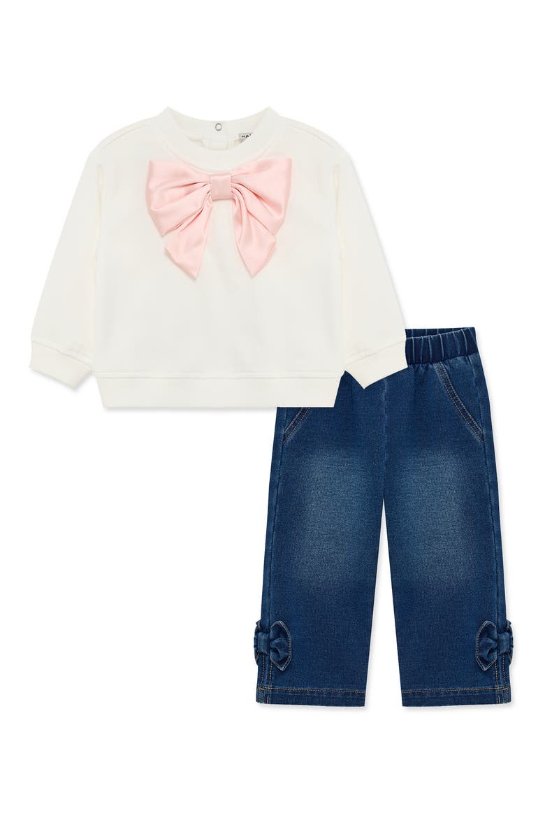 Kids' Bow Top & Pants Set, Main, color, WHITE