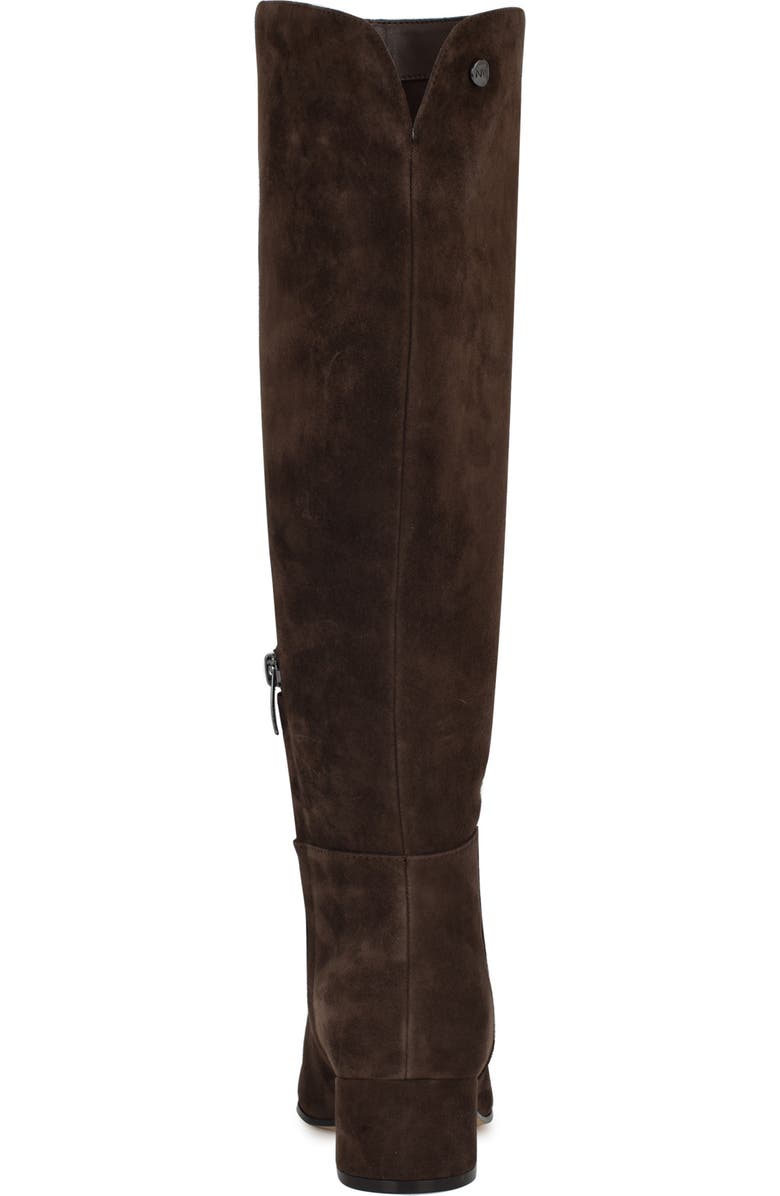 Nine West Morgin Pointed Toe Knee High Boot, Alternate, color, Dark Suede