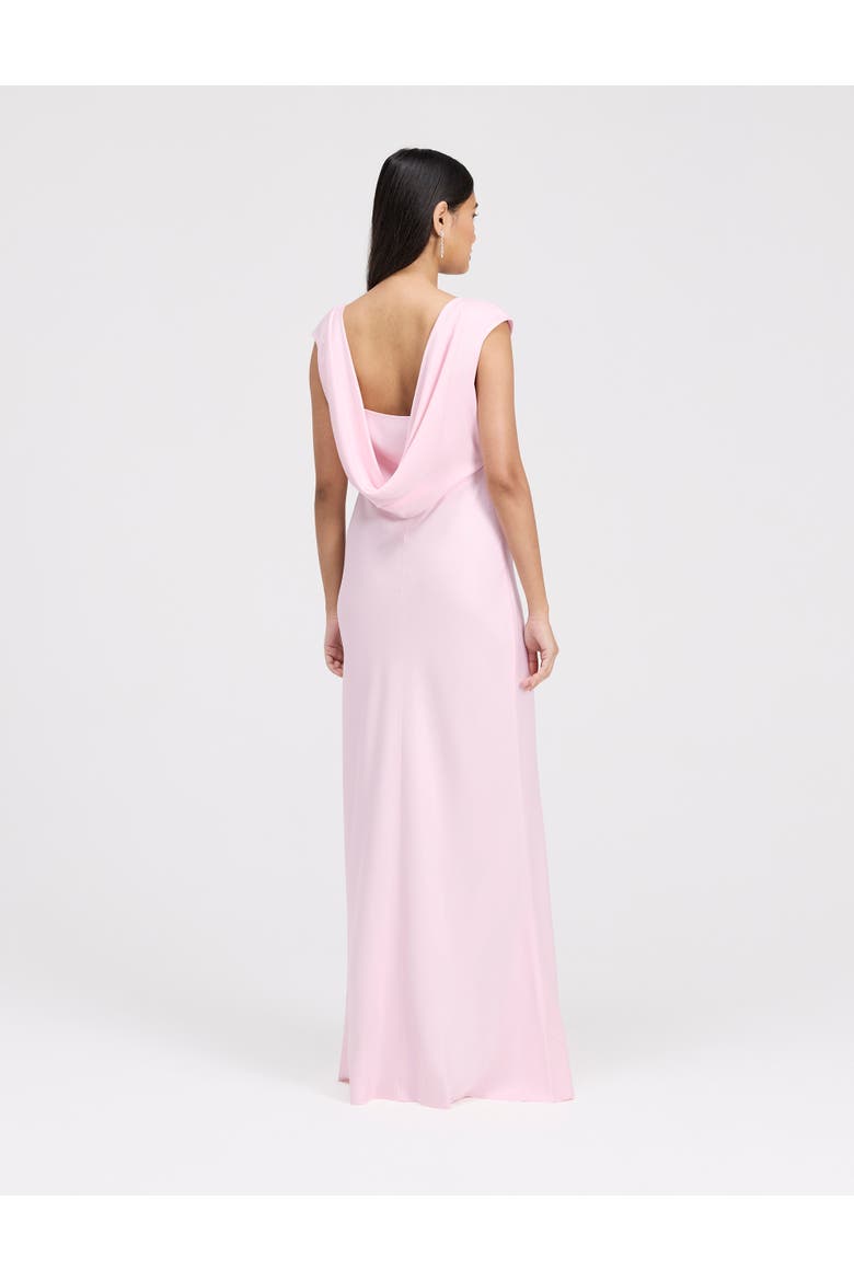 Octavia Cowl Back Satin Maxi Dress, Alternate, color, Pale Pink