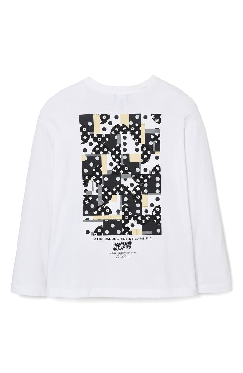 Marc Jacobs Patchwork Dice Long Sleeve Graphic T-Shirt, Alternate, color, White Multi