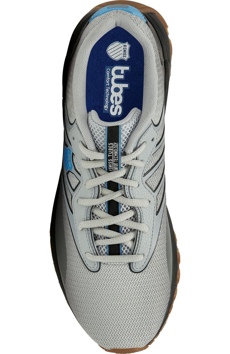 K-Swiss Tubes Sport Sneaker, Alternate, color, Highrise/Coal/Neon Blue/Gum-Xw