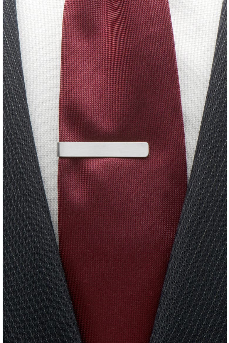 Always & Forever Hidden Message Tie Bar, Alternate, color, SILVER