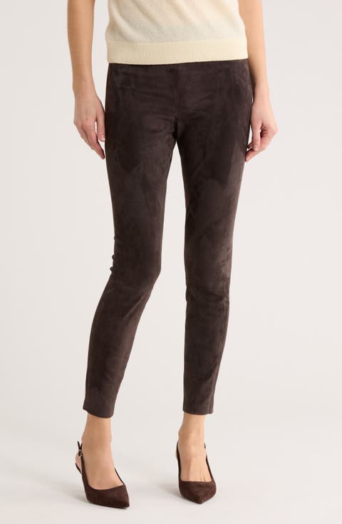 Adbelle High Waist Crop Suede Pants