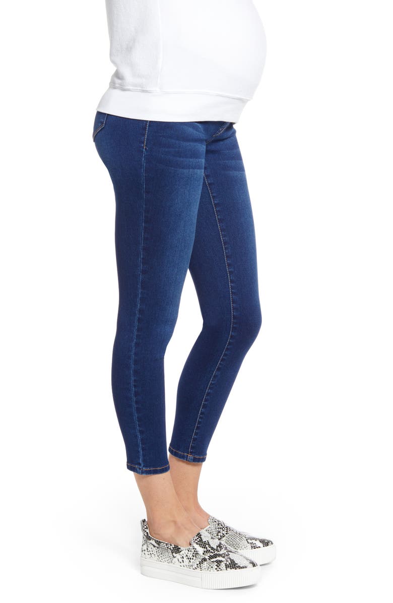 1822 Denim Butter Crop Skinny Maternity Jeans, Alternate, color, 