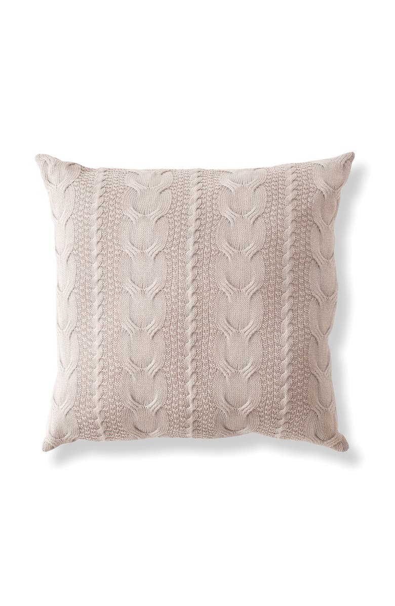 Napa Home & Garden Hollyn Square Euro Throw Pillow, Main, color, Beige