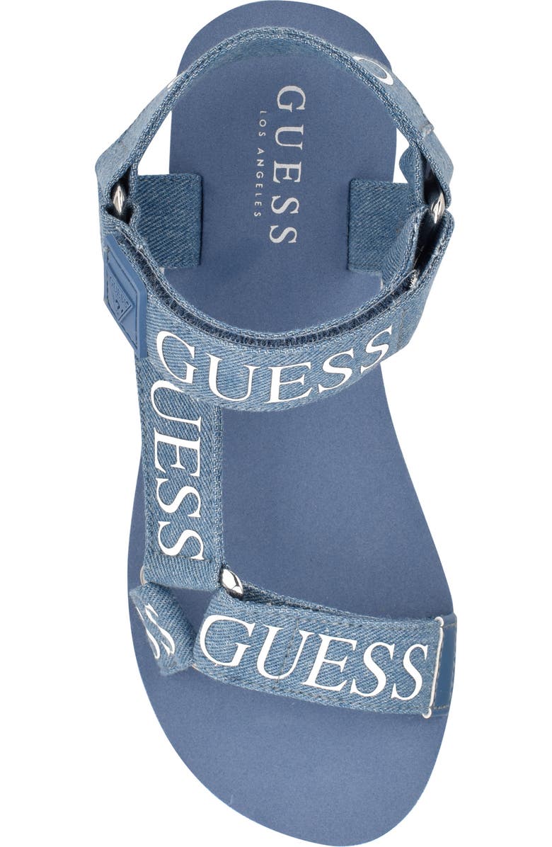 GUESS Avin Platform Sandal, Alternate, color, Blue