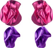 Sterling King Flashback Fold Drop Earrings