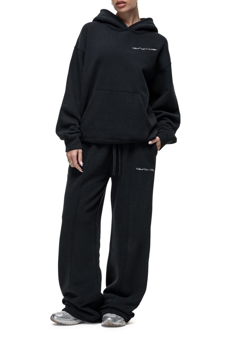 Scribble Black Relaxed Joggers, Alternate, color, Black