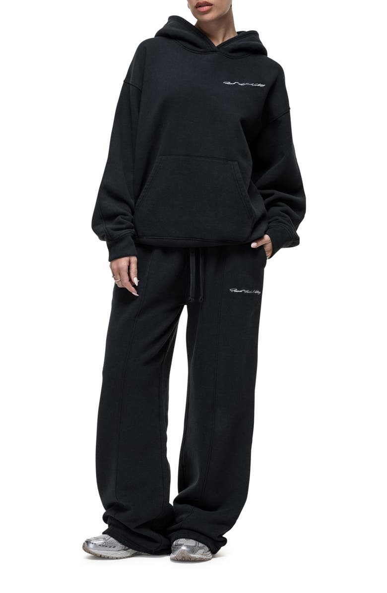 Good For Nothing Scribble Black Relaxed Joggers, Alternate, color, Black