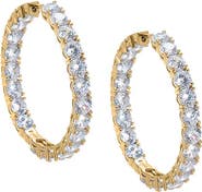 BY ADINA EDEN CZ Fancy In & Out Hoop Earring