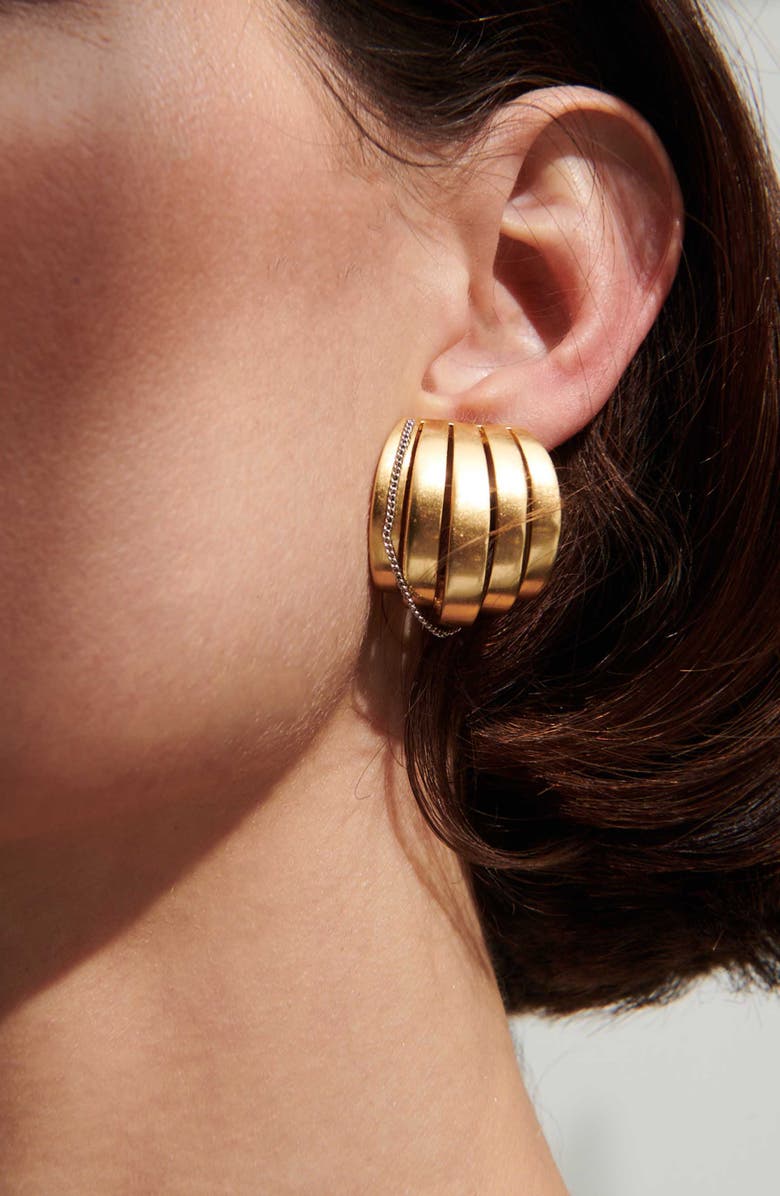 DEMARSON Allegra Hoop Earrings, Alternate, color, Yellow