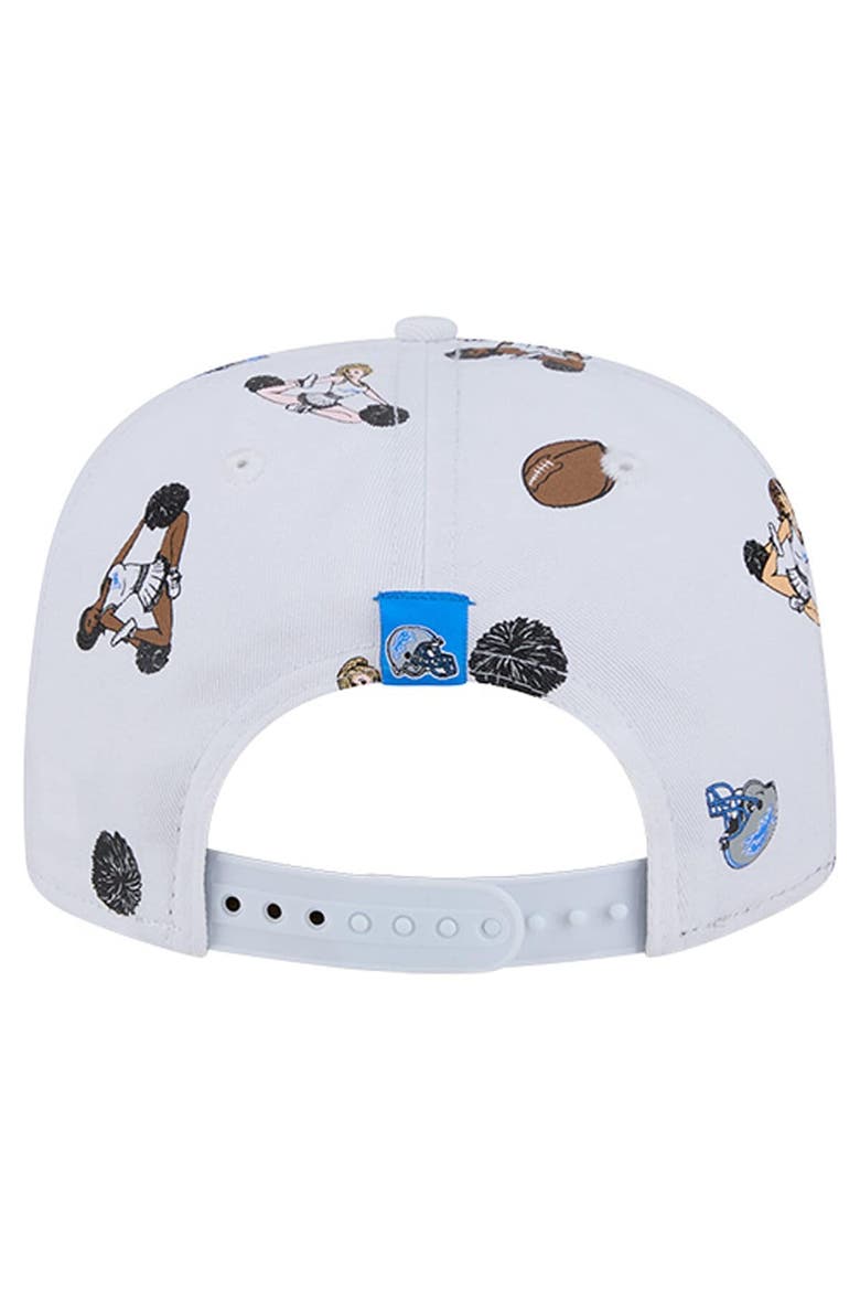 Men's New Era  White Detroit Lions Team Cheer 19TWENTY Snapback Hat, Alternate, color, White