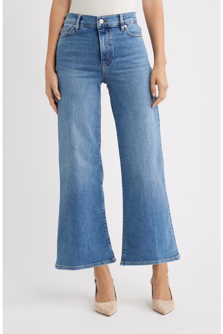 Le Pixie High Waist Slim Palazzo Jeans, Main, color, GOSSAMER