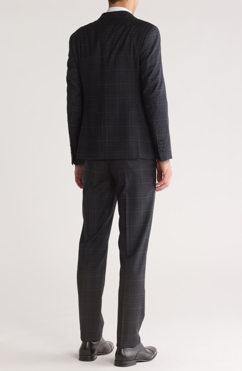 Trim Fit Windowpane Wool Suit