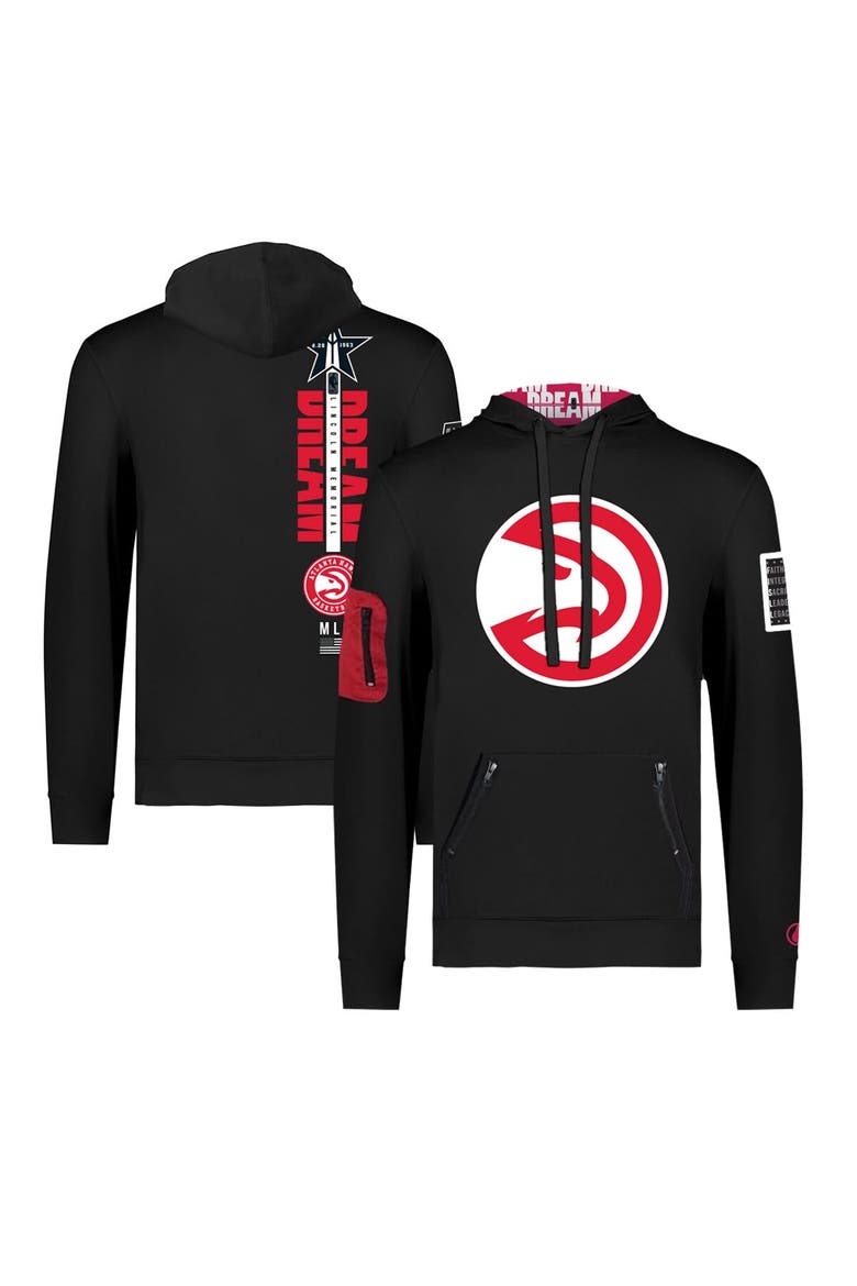 Unisex FISLL x Black History Collection  Black Atlanta Hawks Pullover Hoodie, Main, color, Black