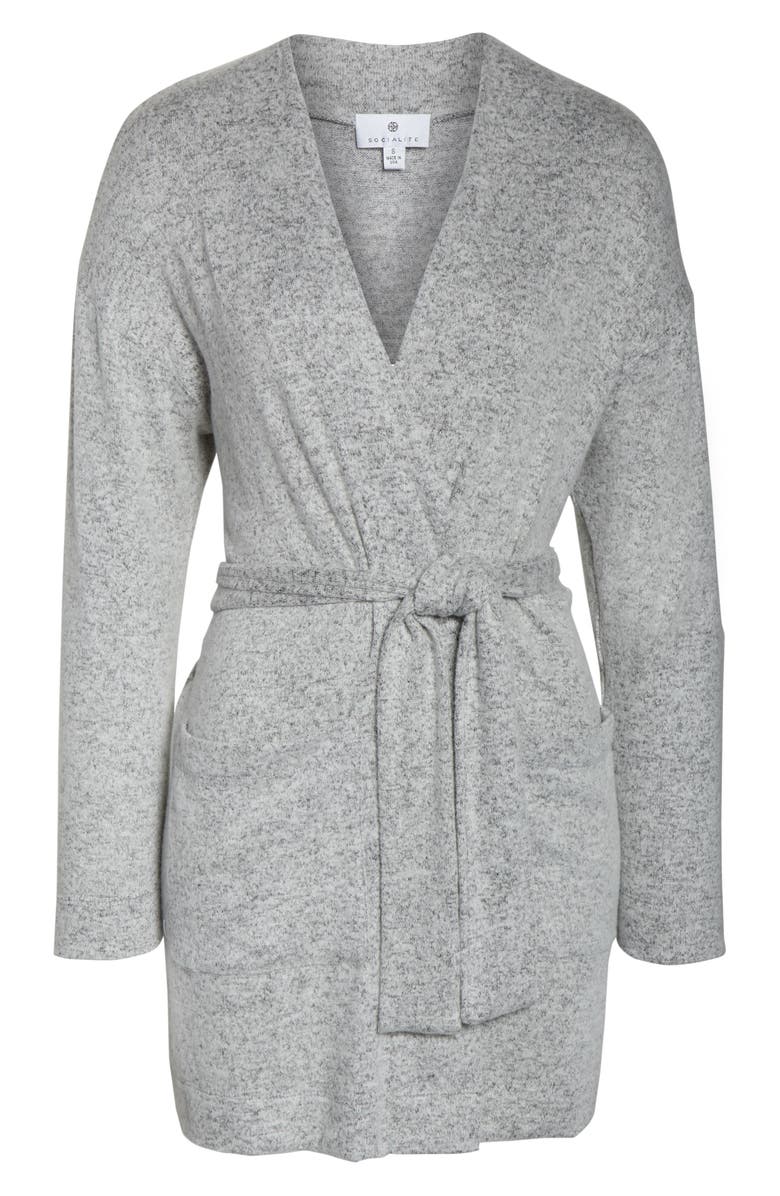Socialite Brushed Hacci Wrap Robe, Alternate, color,