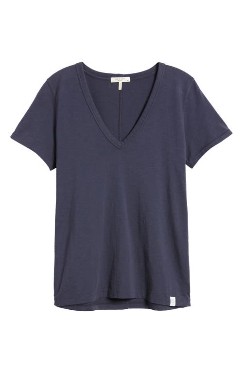 Rag & Bone The Slub V-neck Organic Pima Cotton T-shirt In Salute