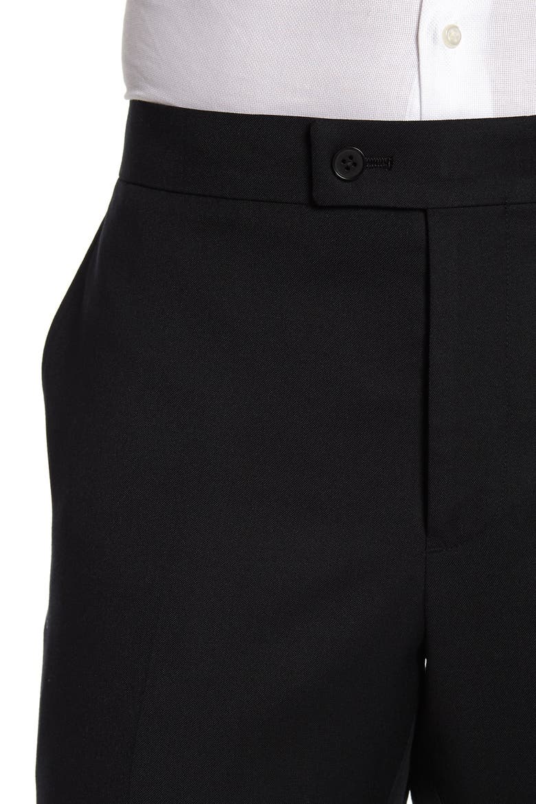 Slim Fit Satin Notch Lapel Tuxedo, Alternate, color, BLACK