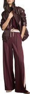 MINT VELVET Side Stripe Tie Waist Wide Leg Trousers