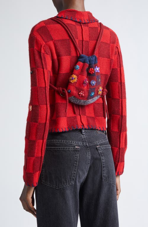 Yanyan Plaited Check Mini Drawstring Backpack In Multi