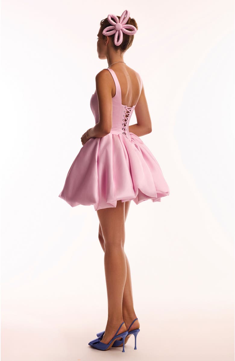 Milla Corset Formal Occasion Mini Dress with Bubble Skirt in Pink, Alternate, color, Pink
