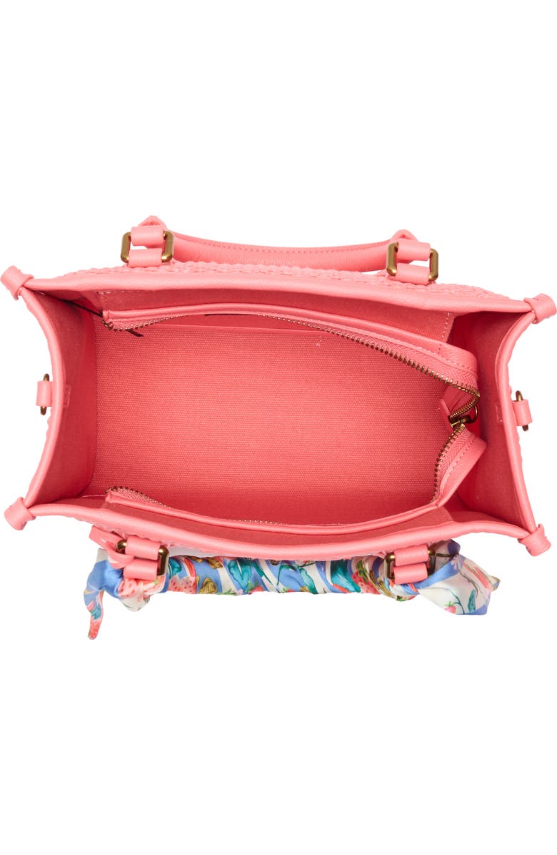 Kurt Geiger London Small Chiswick Raffia Tote, Alternate, color, Open Pink