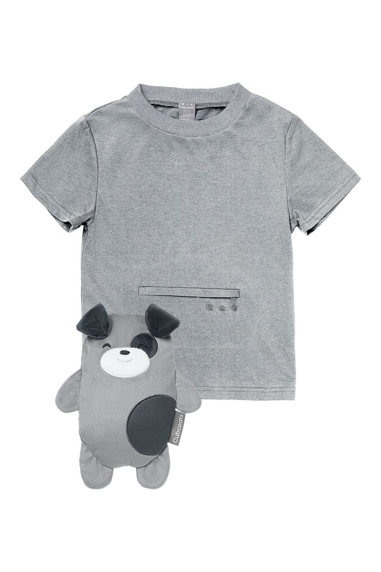 Pimm the Puppy 2-in-1 Stuffed Animal T-Shirt, Main, color, GREY MARL MIX