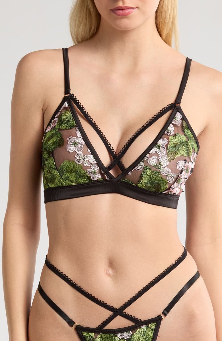 KILO BRAVA Hydrangea Lace Underwire Bra, Main, color, Hydrangea Night