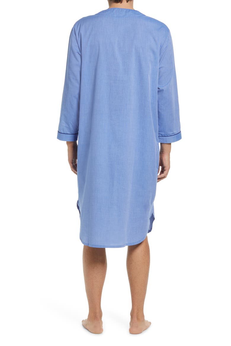 Cotton Blend Nightshirt, Alternate, color, BLUE