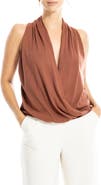 MAX STUDIO Drape Front Top