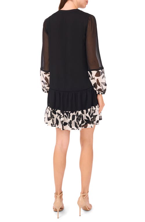 Halogen ® Long Sleeve Minidress In Black