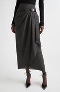 TOM FORD Polka Dot Silk Sable Faux Wrap Skirt