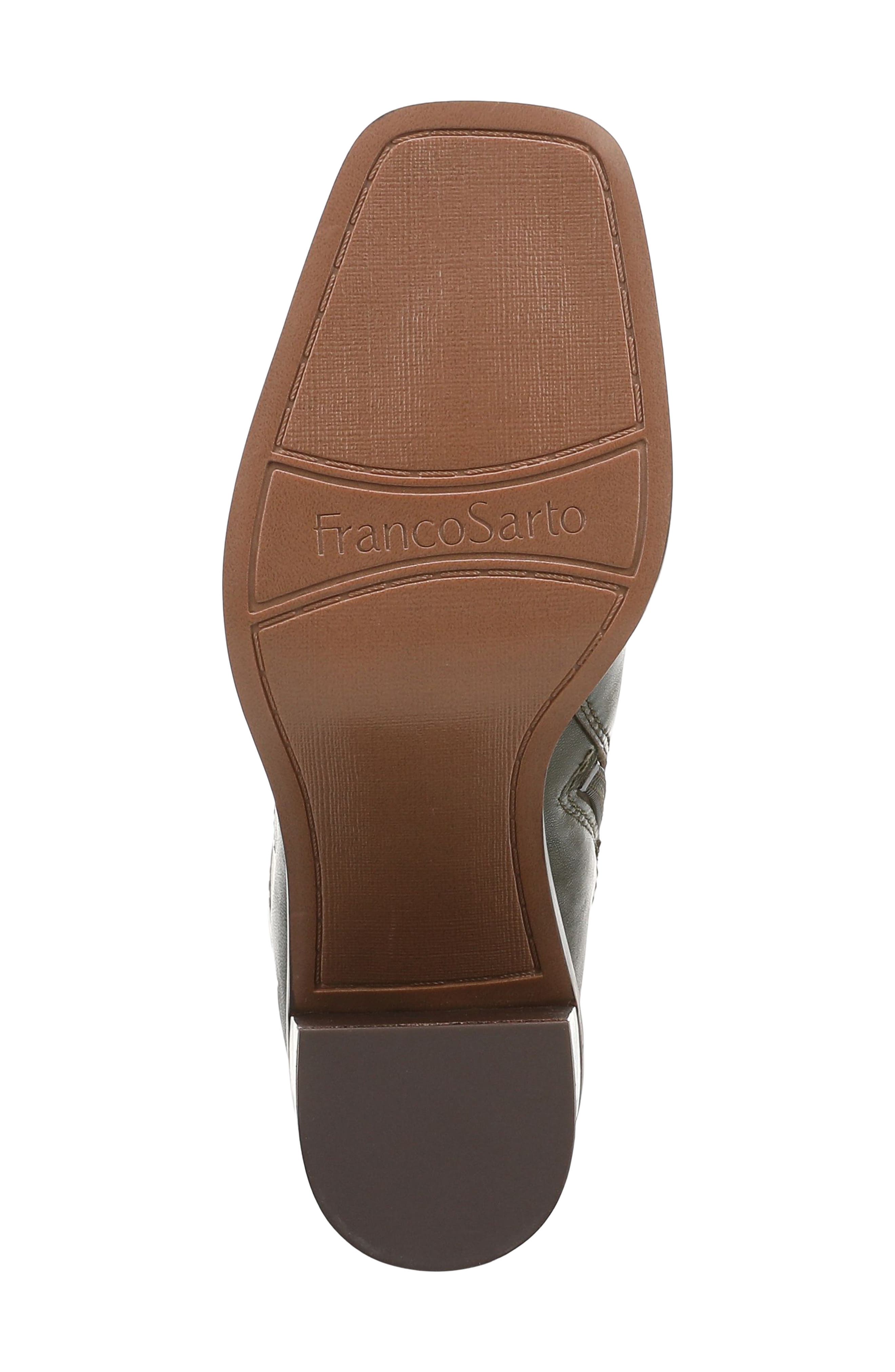 Franco Sarto Stevie Block Heel Bootie, Alternate, color, Deep Olive Green