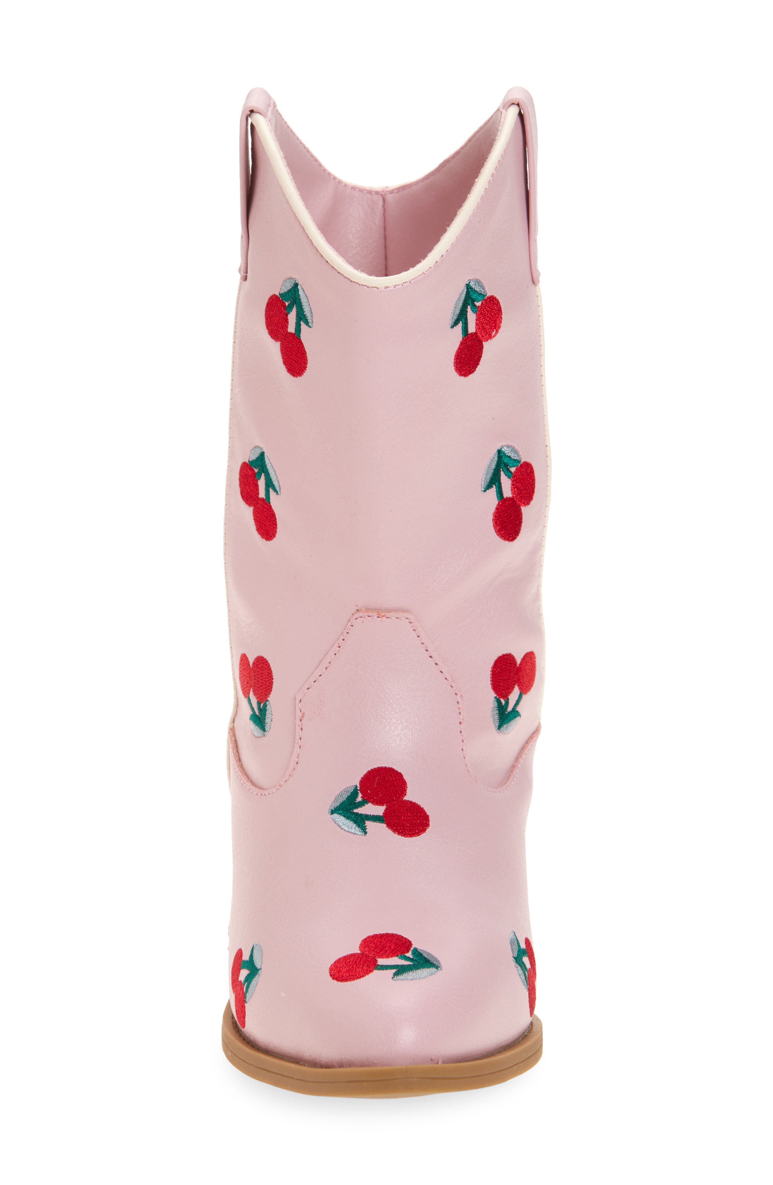 Tucker + Tate Kids' Cher Cherry Embroidered Western Boot, Alternate, color, 