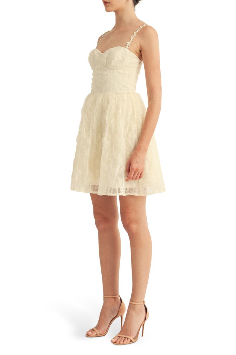 Love Bustier Fit & Flare Dress, Alternate, color, CREAM