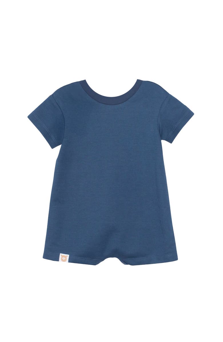 Beckett and Bear Knox Short Sleeve Romper, Main, color, Blue