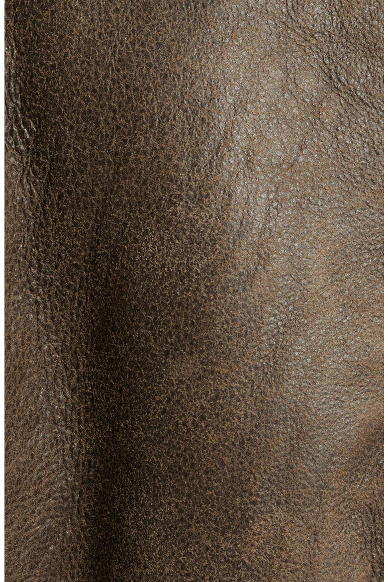 Genuine Shearling Lined Bomber Jacket, Alternate, color, BROWN