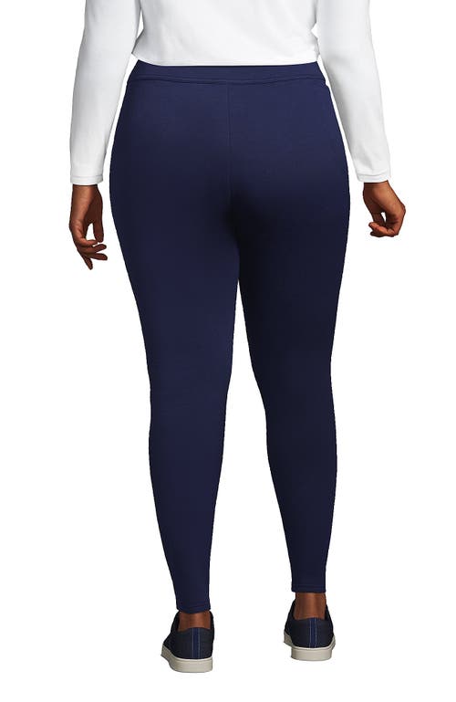 Lands' End High Rise Serious Sweats Fleece Lined Pocket Leggings In Blue