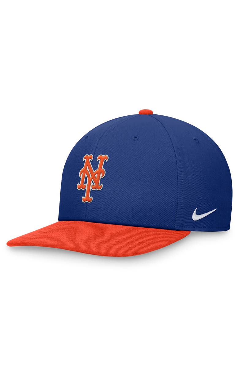 Nike Men's Nike Royal/Orange New York Mets Two-Tone Snapback Hat, Main, color, Royal