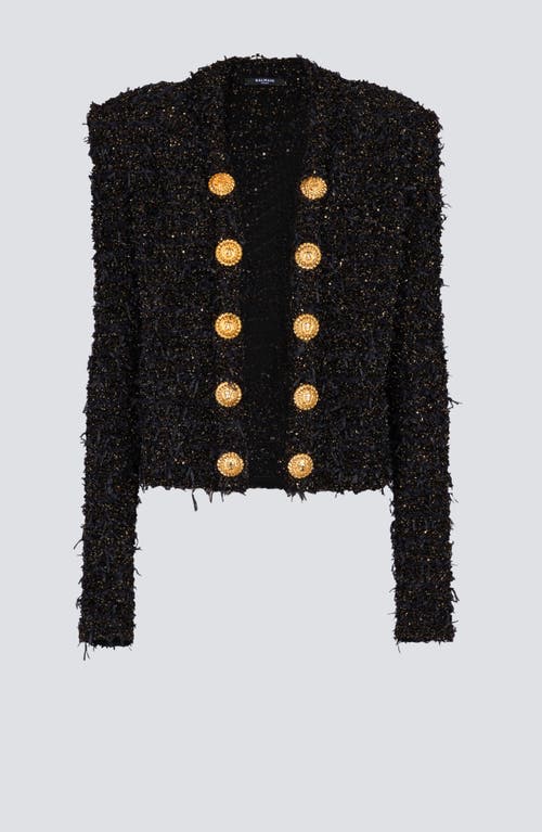 Balmain Black Lurex Tweed Blazer
