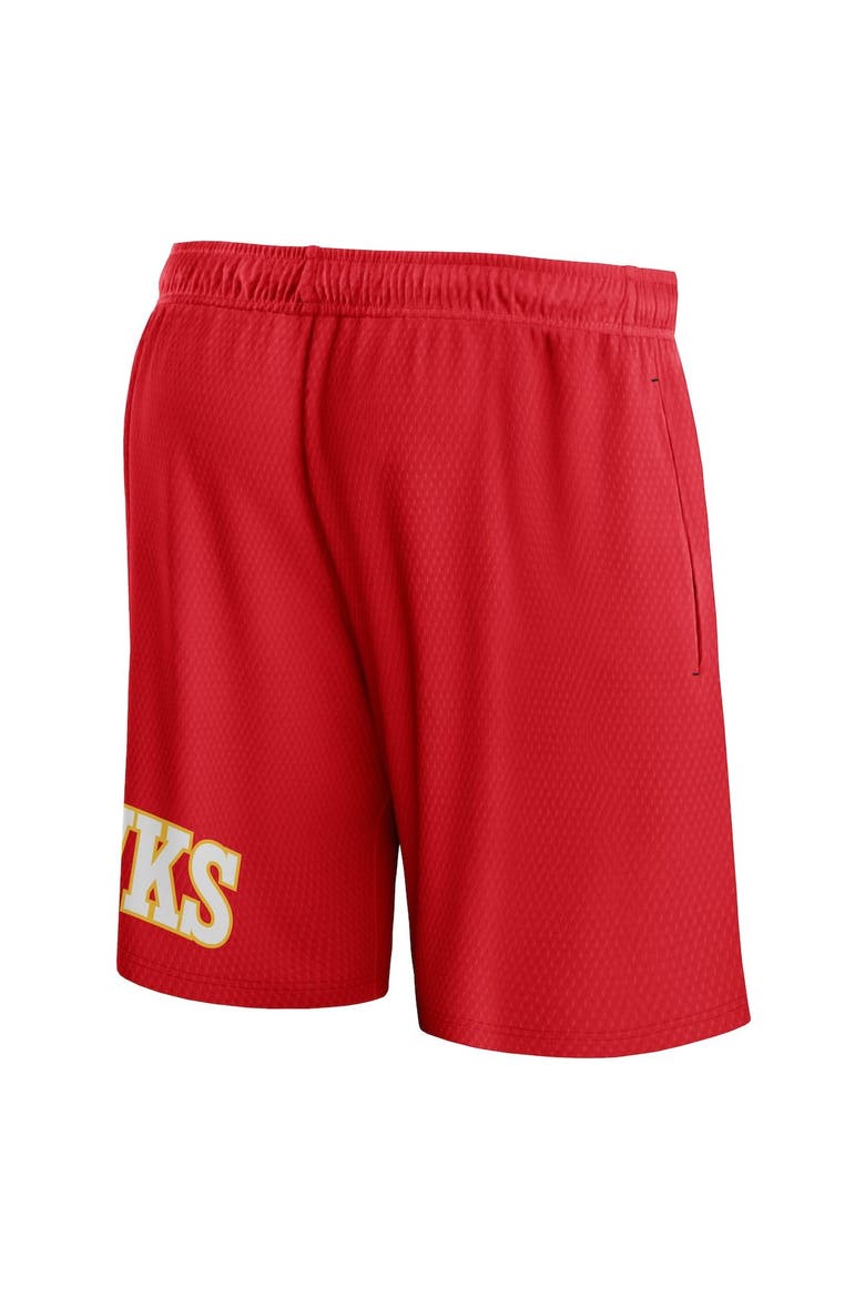 Men's Fanatics Branded Red Atlanta Hawks Free Throw Mesh Shorts, Alternate, color, Red