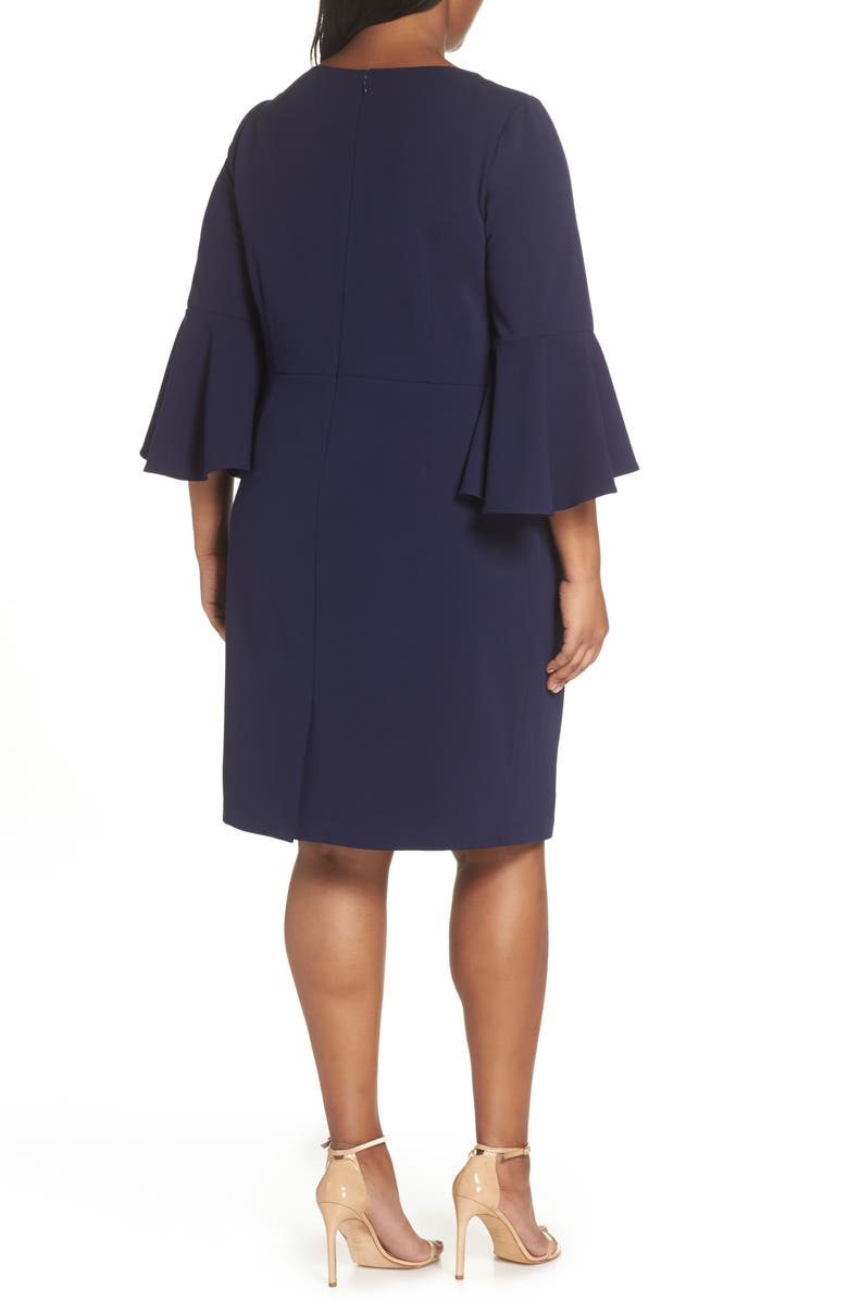 Vince Camuto Embellished Neck Sheath Dress, Alternate, color,