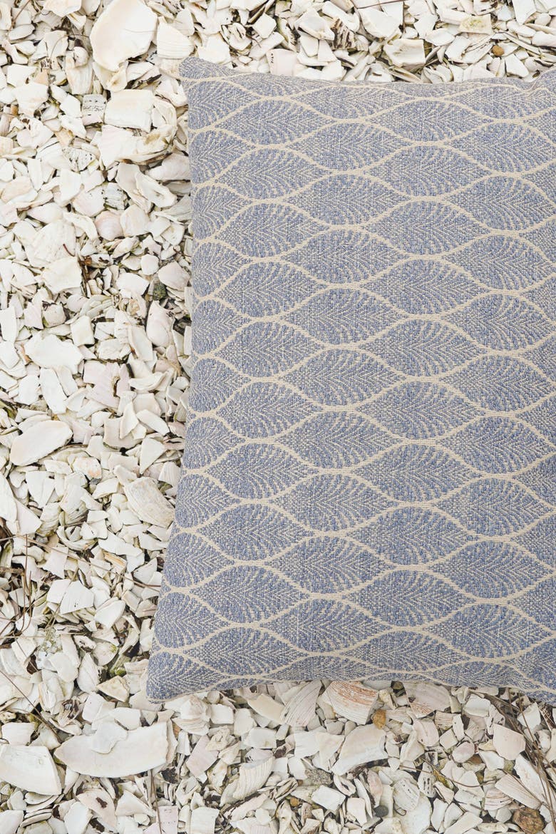 Summer Flora Indoor Outdoor Pillow, Alternate, color, Indigo