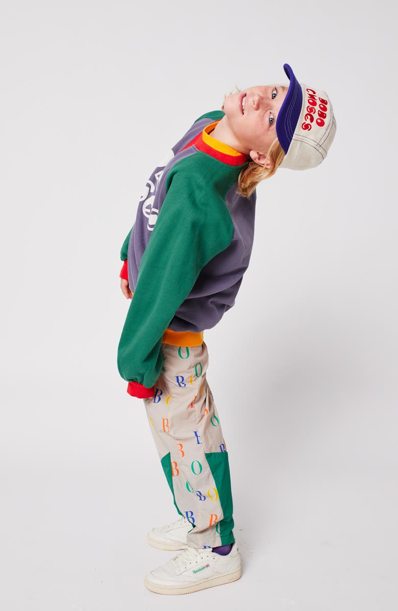 Bobo Choses Colorblock Organic Cotton Sweatshirt, Alternate, color, Grey Multicolor