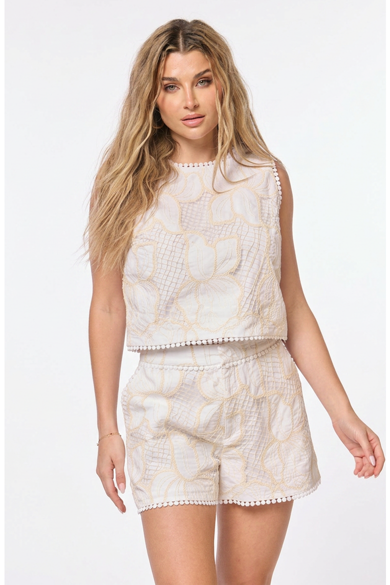 Floral Lagos Tank, Main, color, White/Natural